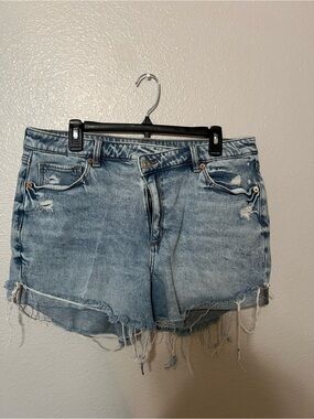 American Eagle Outfitters Light Blue Distressed Denim Shorts